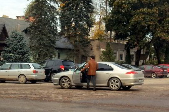 Rinkimų dieną P. Gražulis važinėjo po rinkimų apylinkes