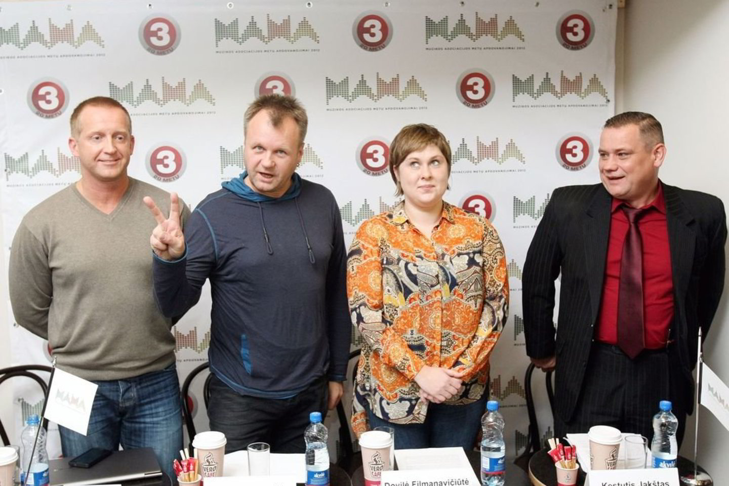 M.A.M.A. apdovanojimų ceremonijos rengėjai (iš kairės) M.Tyla, S.Urbonavičius, D.Filimanavičiūtė ir K.Jakštas atskleidė kai kurias kitų metų šventės detales.