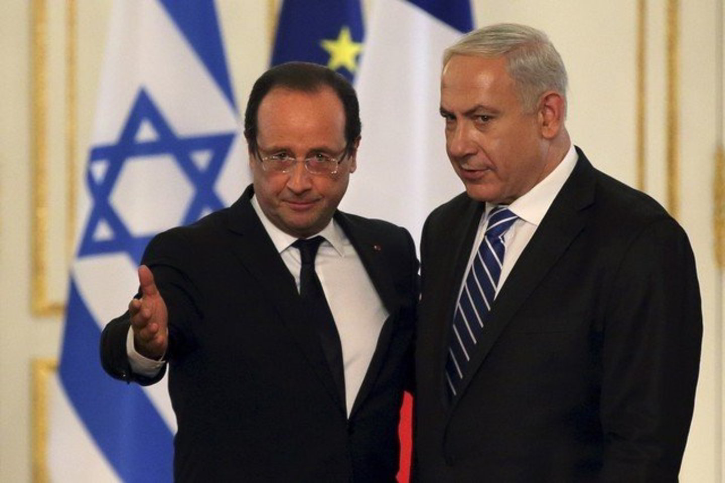 F. Hollande'as Paryžiuje priėmė Izraelio lyderį Benjaminą Netanyahu.