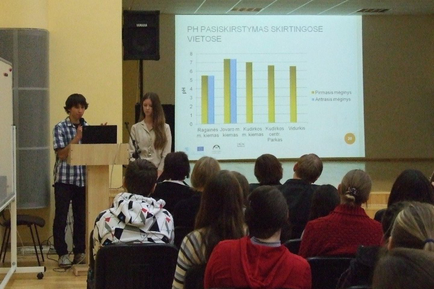 Moksleiviai patys pristatė savo tyrimų rezultatus ir aktyviai bendravo su svečiais.
