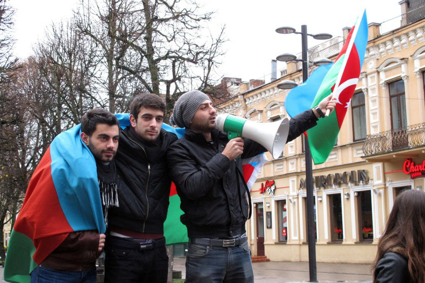 Kaune studijuojantys azerbaidžaniečiai triukšmingą protesto akciją rengia jau ne pirmą kartą.
