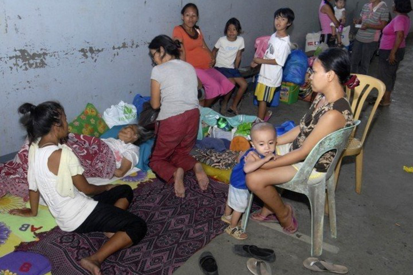 Kai kurie gyventojai jau paliko namus.