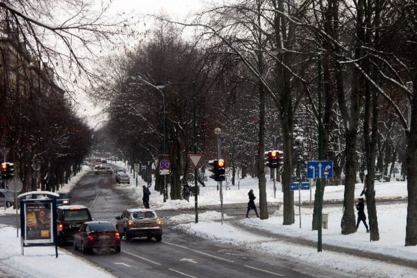 Daugiausiai problemų žiema sukelia miesto centrui ir šiaurinei daliai - slidžios gatvės siutina ir vairuotojus, ir avarijas vos spėjančius fiksuoti pareigūnus.