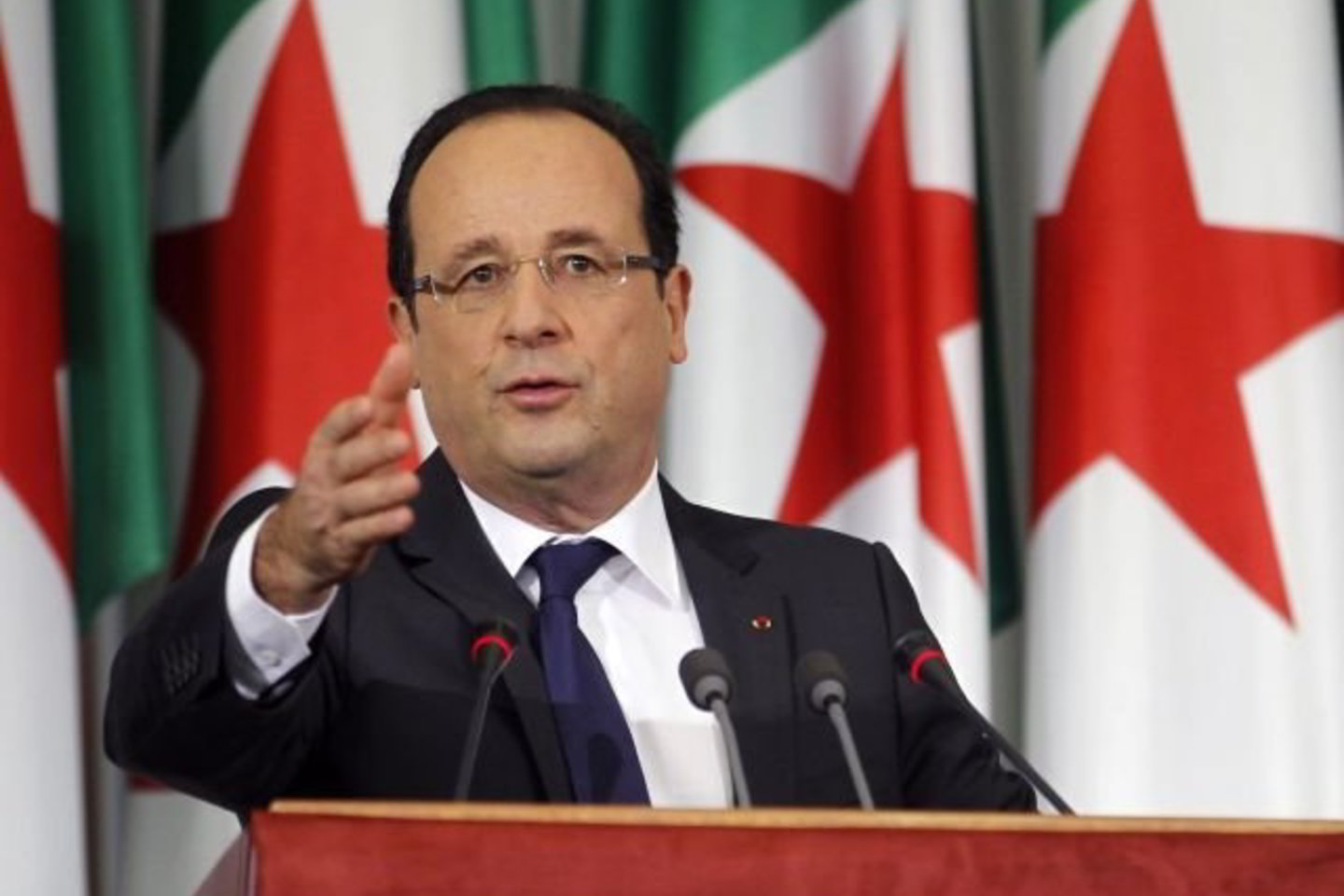 Kalbėdamas apie konkrečius nusikaltimus, F. Hollande'as paminėjo žudynes Gelmoje, Cheratoje ir Setife, kur Antrojo pasaulinio karo pabaigoje įsiplieskusį nacionalistų sukilimą prancūzų pajėgos žiauriai nuslopino.