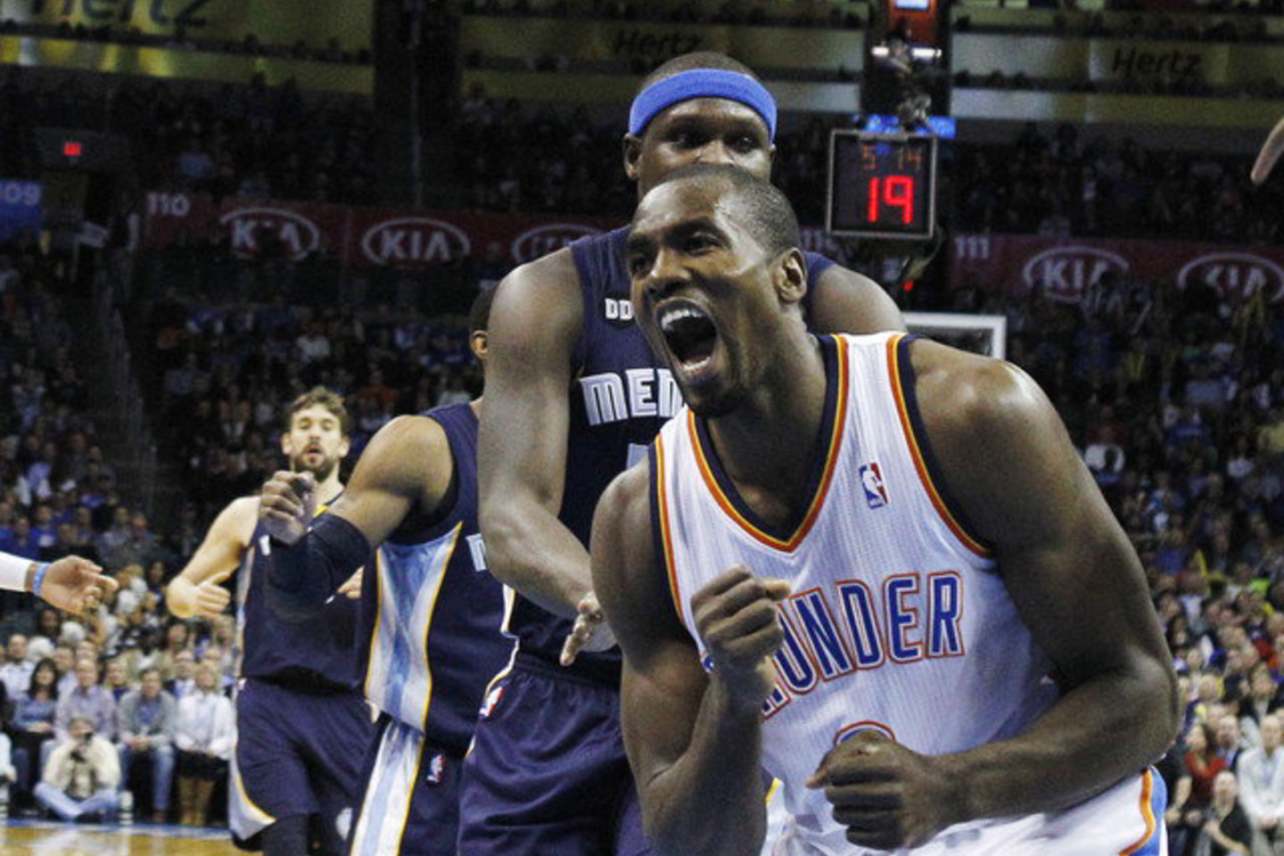 „Thunder” ir „Grizzlies” rungtynės.