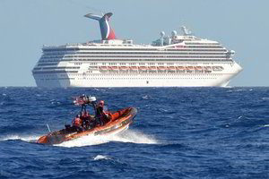 Meksikos įlankoje dėl gaisro įstrigo kruizinis laivas