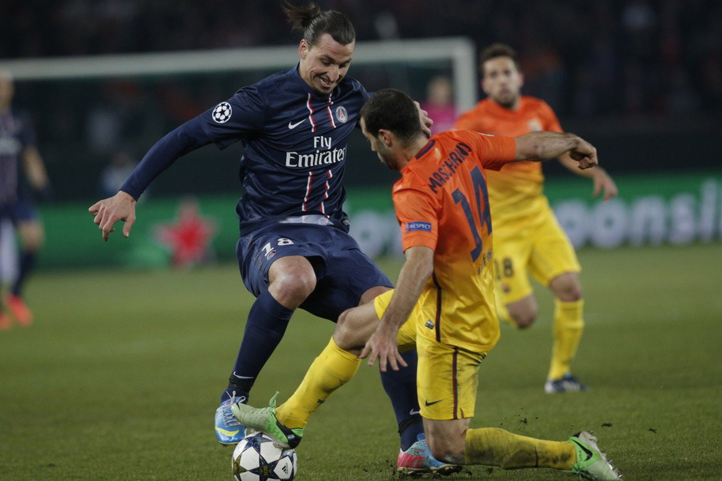 „Paris Saint Germain” - „Barcelona” rungtynių akimirka