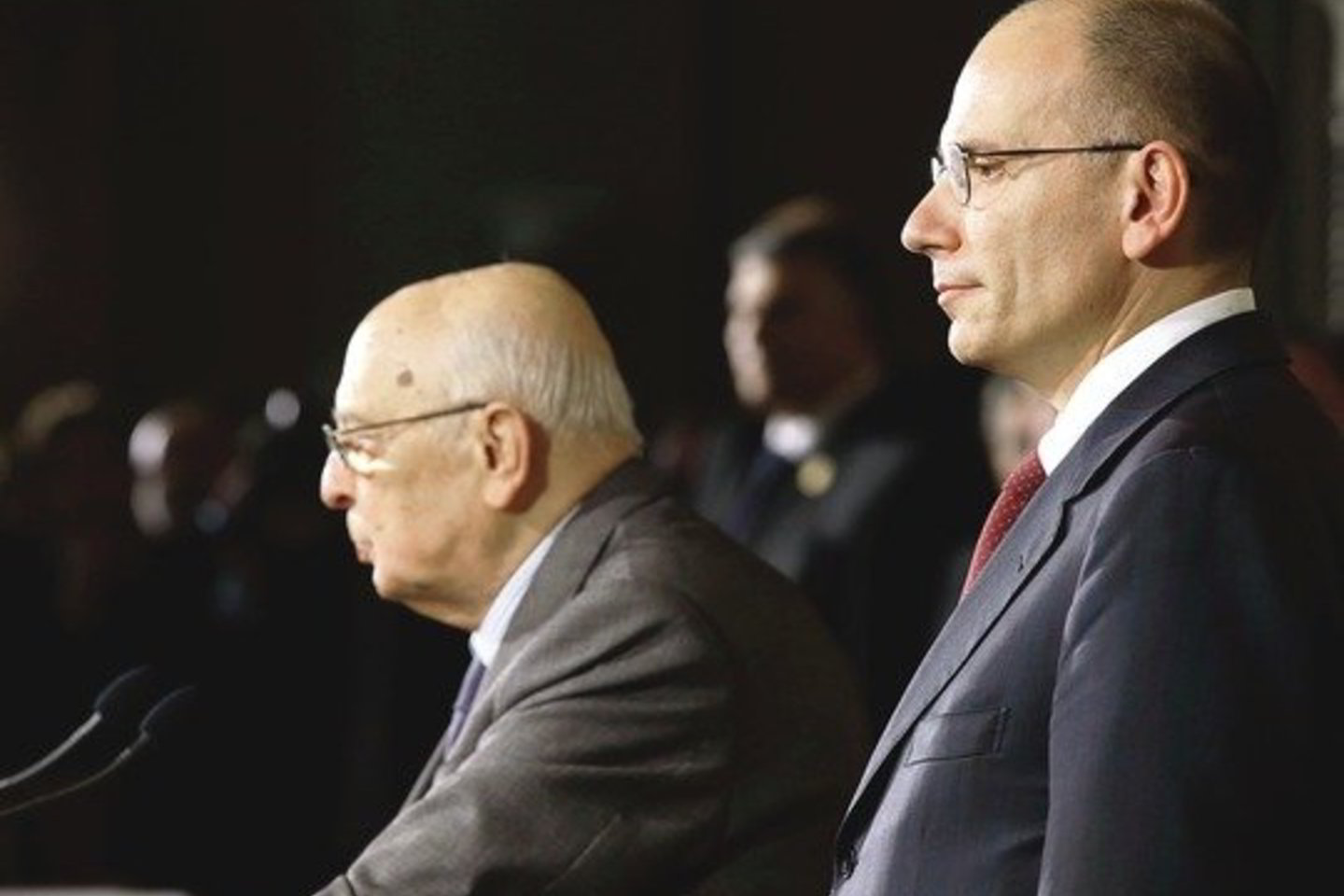 Italijos prezidentas G.Napolitano (kairėje) tikisi, kad palyginti jaunas E.Letta sugebės pakeisti šalies politiką.
