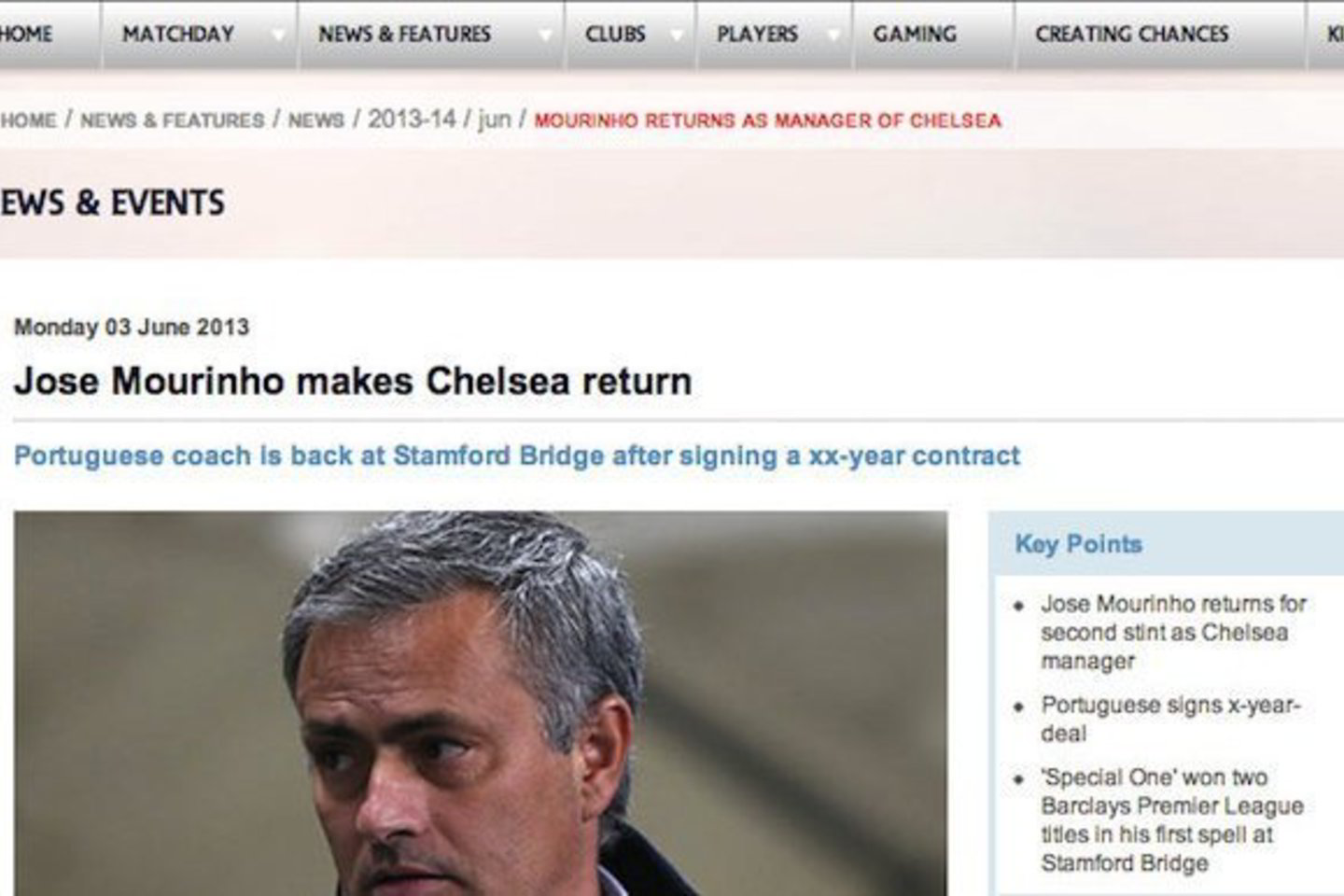 Futbolo pasaulyje apie J. Mourinho sugrįžimą į „Chelsea“ kalbama jau seniai. Netyčia iš anksto parengto teksto pasirodymas tik patvirtina šiuos gandus.