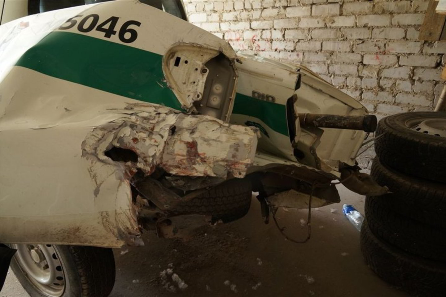 Vilkaviškio policijos automobilį PIlviškių miestelio pakraštyje esančioje pervažoje kliudė šilumvežis.