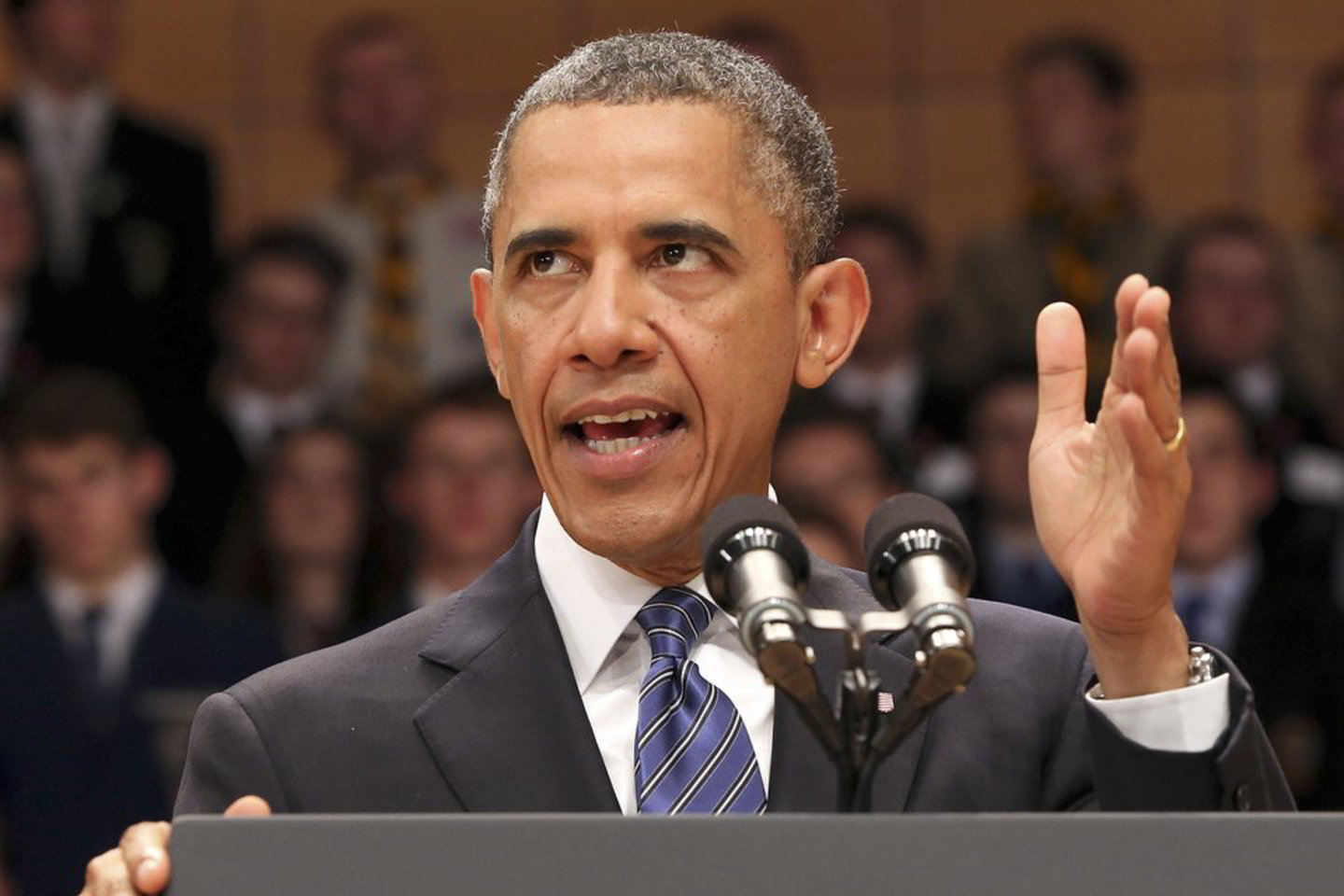 B. Obama sakė klausytojams, daugiausia jaunimui, kad Jungtinės Valstijos visada juos palaikys, naujajai kartai mėginant susikurti naują tapatybę iš šios Didžiosios Britanijos provincijos karčios praeities.