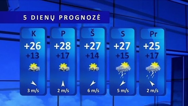 Orų prognozė: bus saulėta ir maloniai šilta