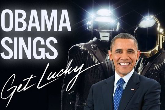 Interneto sensacija: „Daft Punk“ dainą „Get Lucky“ dainuojantis B. Obama