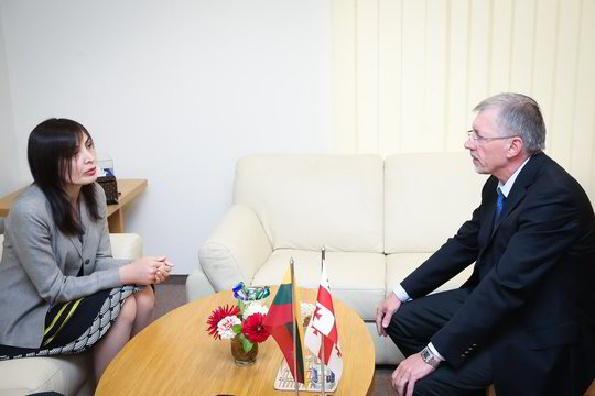 G. Kirkilas priėmė naująją Gruzijos ambasadorę Lietuvoje K. Salukvadzę