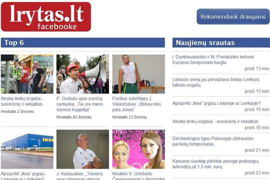 Portalo lrytas.lt „Facebook“ skaityklei – tarptautinis dėmesys