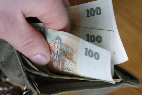 Girtas ūkininkas sušlamštė įkaltį – 100 litų banknotą