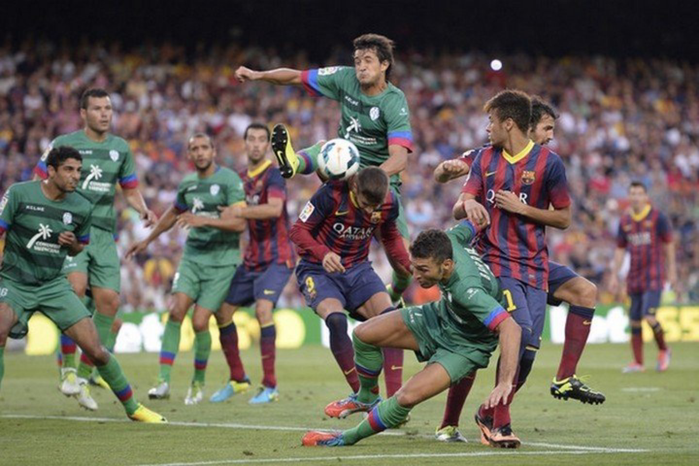 „Levante“ futbolininkai (žali marškinėliai) iškovojo pergalę.<br>AP archyvo nuotr.