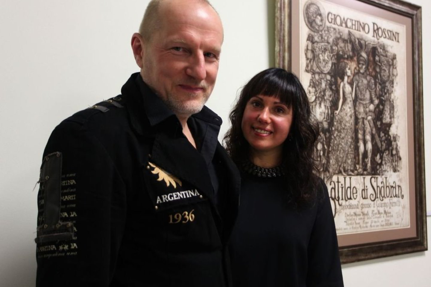 Parodos autorius E.Rudinskas su žmona Giedre.<br>I.Skliutaitės nuotr.