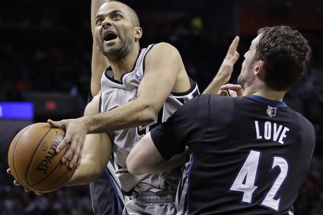 „Spurs“ ir „Timberwolves“ mačas.<br>AP nuotr.