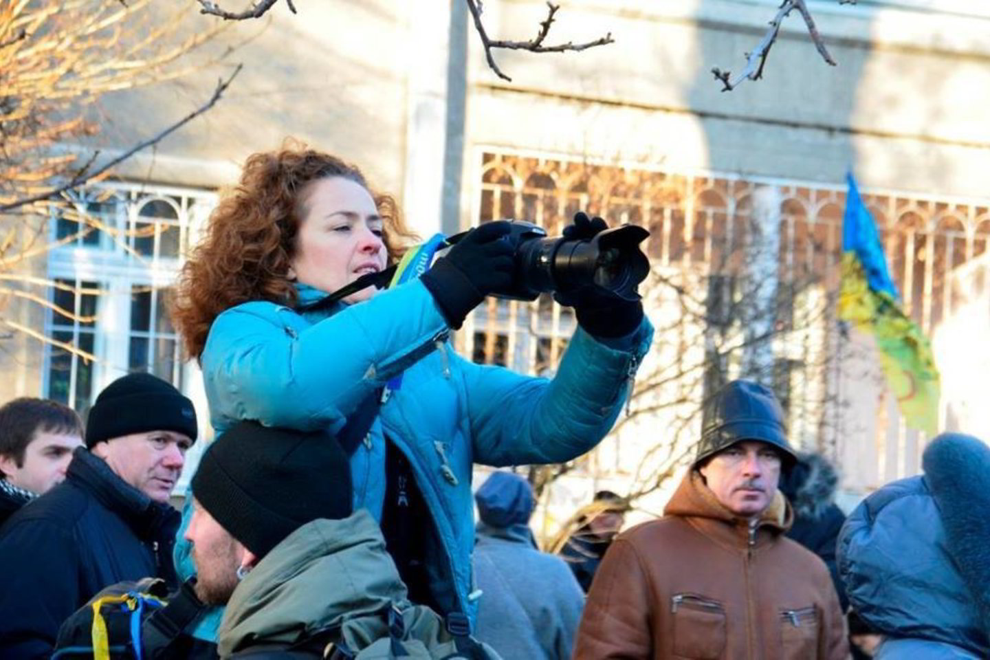 L.Artiuhyna - viena iš tūkstančių centrinėje Ukrainos aikštėje susibūrusių protestuotojų.