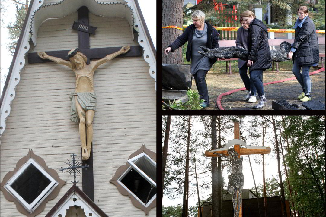 Ne vienas, atvykęs į pakaunėje esančią Kulautuvą, užsuka pasižiūrėti, kaip šiandien atrodo 2012 metais spalio 4 dieną sudeginta Švč. Mergelės Marijos medinė bažnytėlė.<br>M.Patašiaus nuotr.