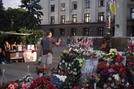 Rusijos šaukliai Odesoje guodžiasi melu