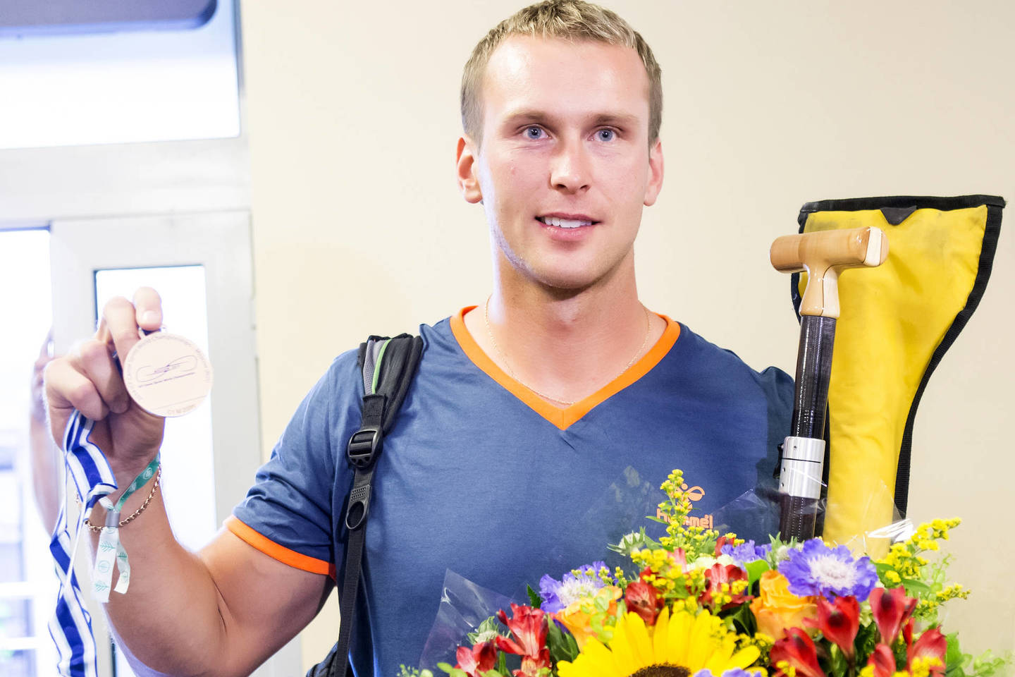 Į Lietuvą iš čempionato grįžęs J.Šuklinas neslėpė jam būdingos šypsenos.