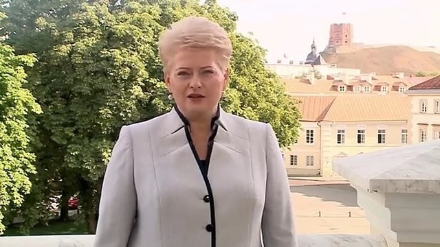 Dalios Grybauskaitės sveikinimas su Baltijos kelio diena
