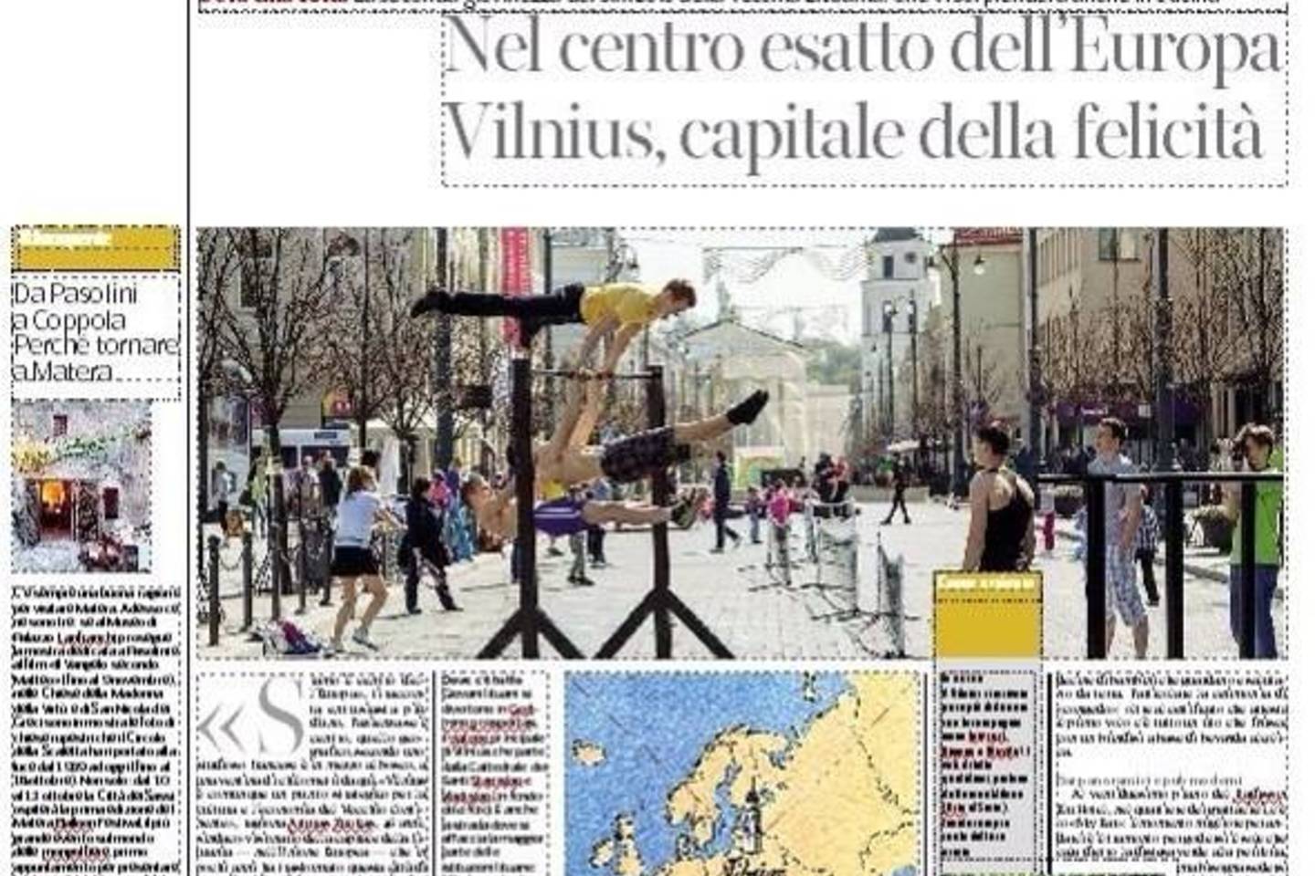 Didžiausiame italų dienraštyje - pagyros Vilniui ir A. Zuokui.