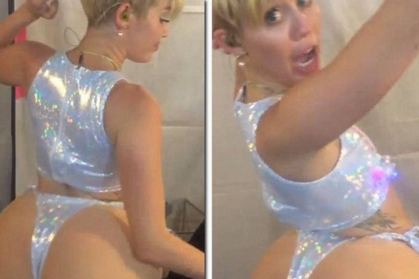 Miley Cyrus džiaugėsi nauju užpakaliuku.<br>"Instagram" nuotr.