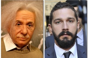 Įkyri persekiotoja Shią LaBeoufą palaikė Albertu Einsteinu