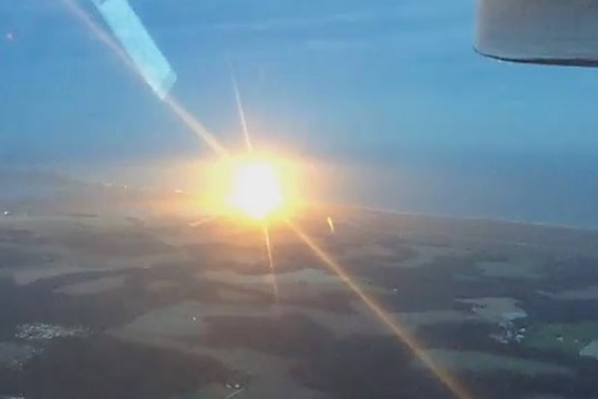 NASA raketos sprogimas – liudininko vaizduose iš oro