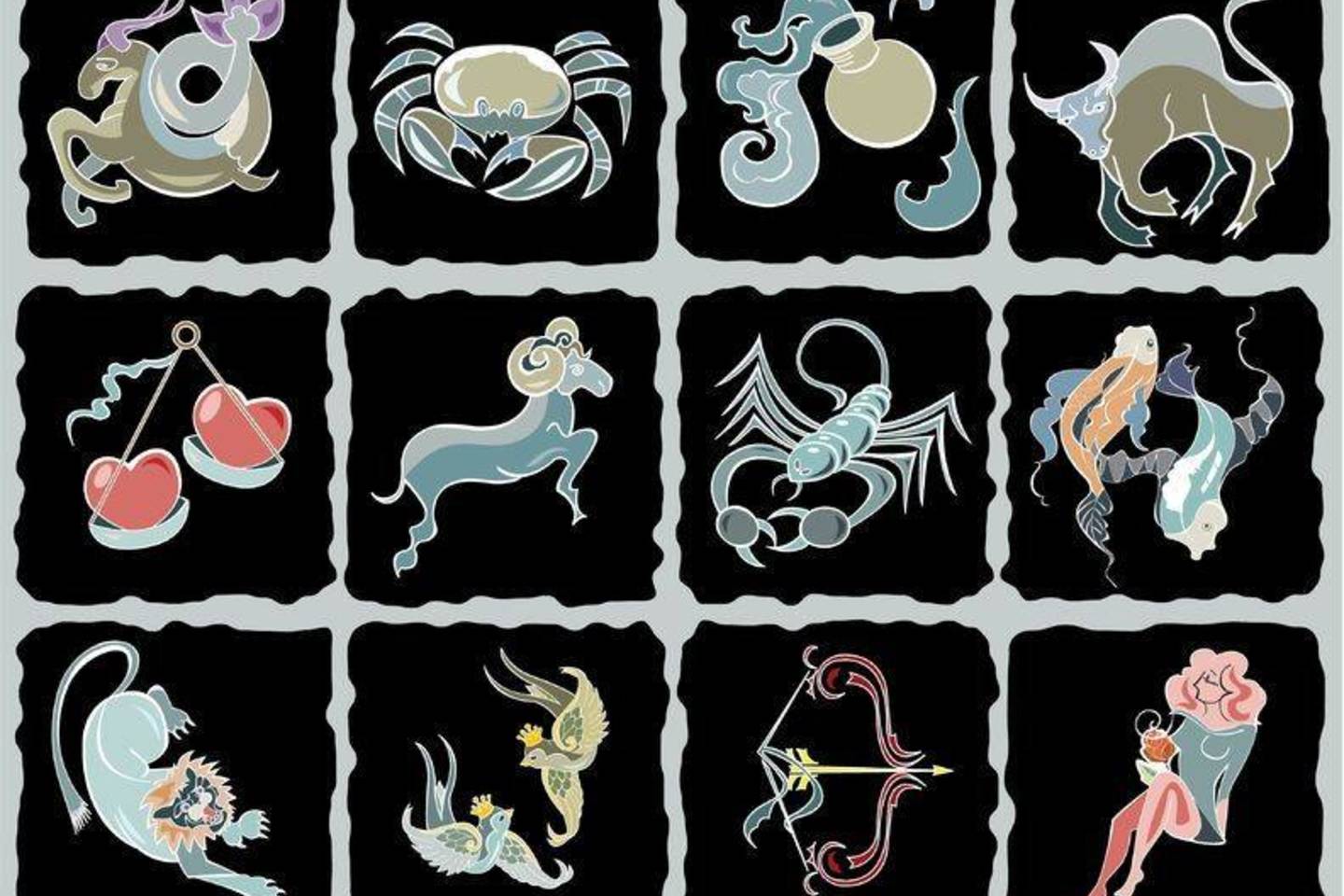 Dvylika Zodiako ženklų.