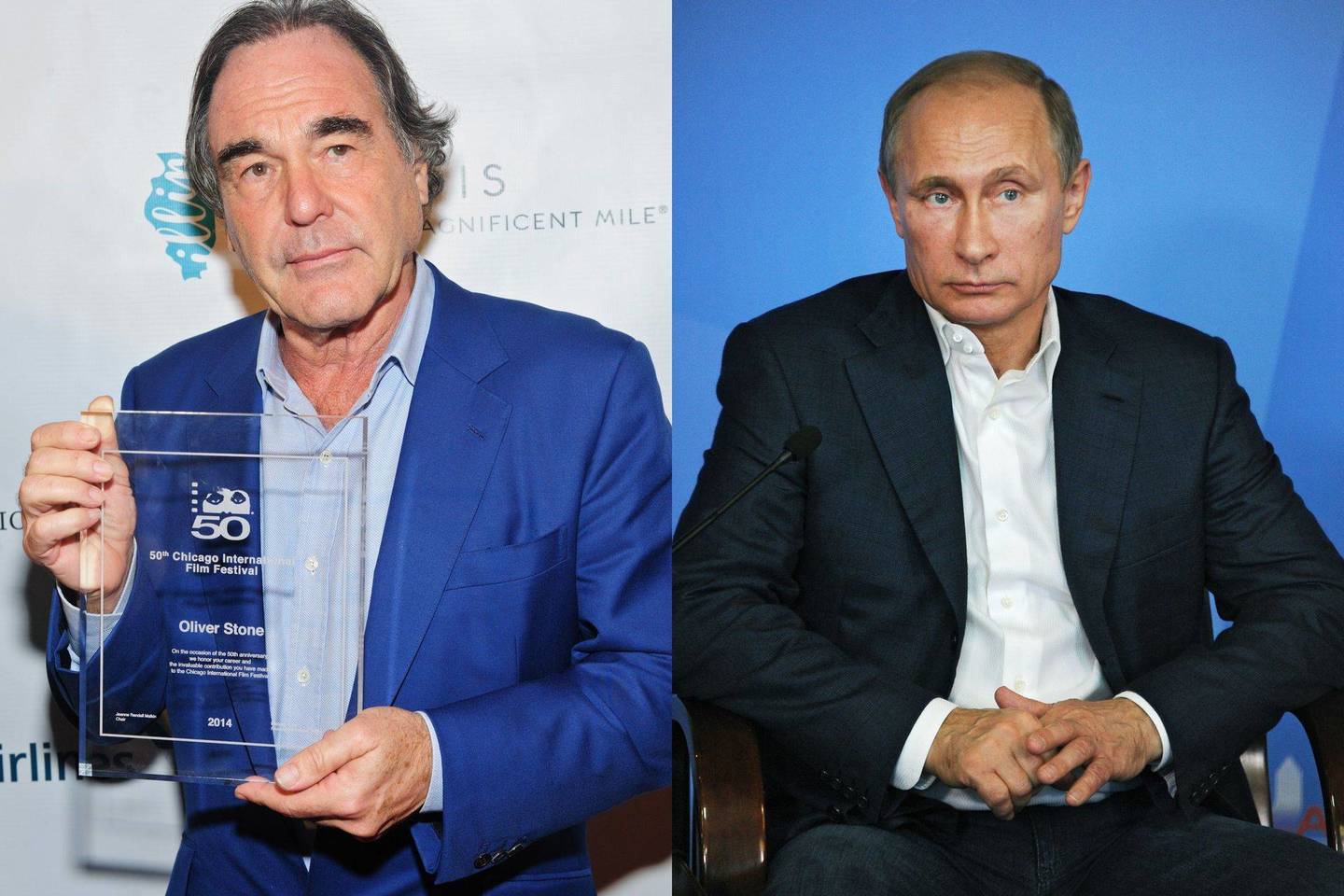 Kairiųjų pažiūrų Holivudo režisierius Oliveris Stone'as interviu naujienų agentūrai „RIA Novosti“ pareiškė, kad norėtų sukurti filmą apie Vladimirą Putiną.