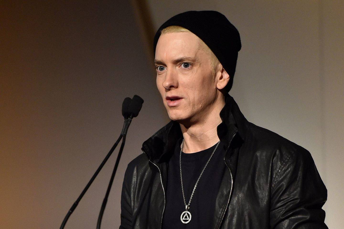 Per apdovanojimų ceremoniją Eminemas atrodė išvargęs.<br>Scanpix nuotr.