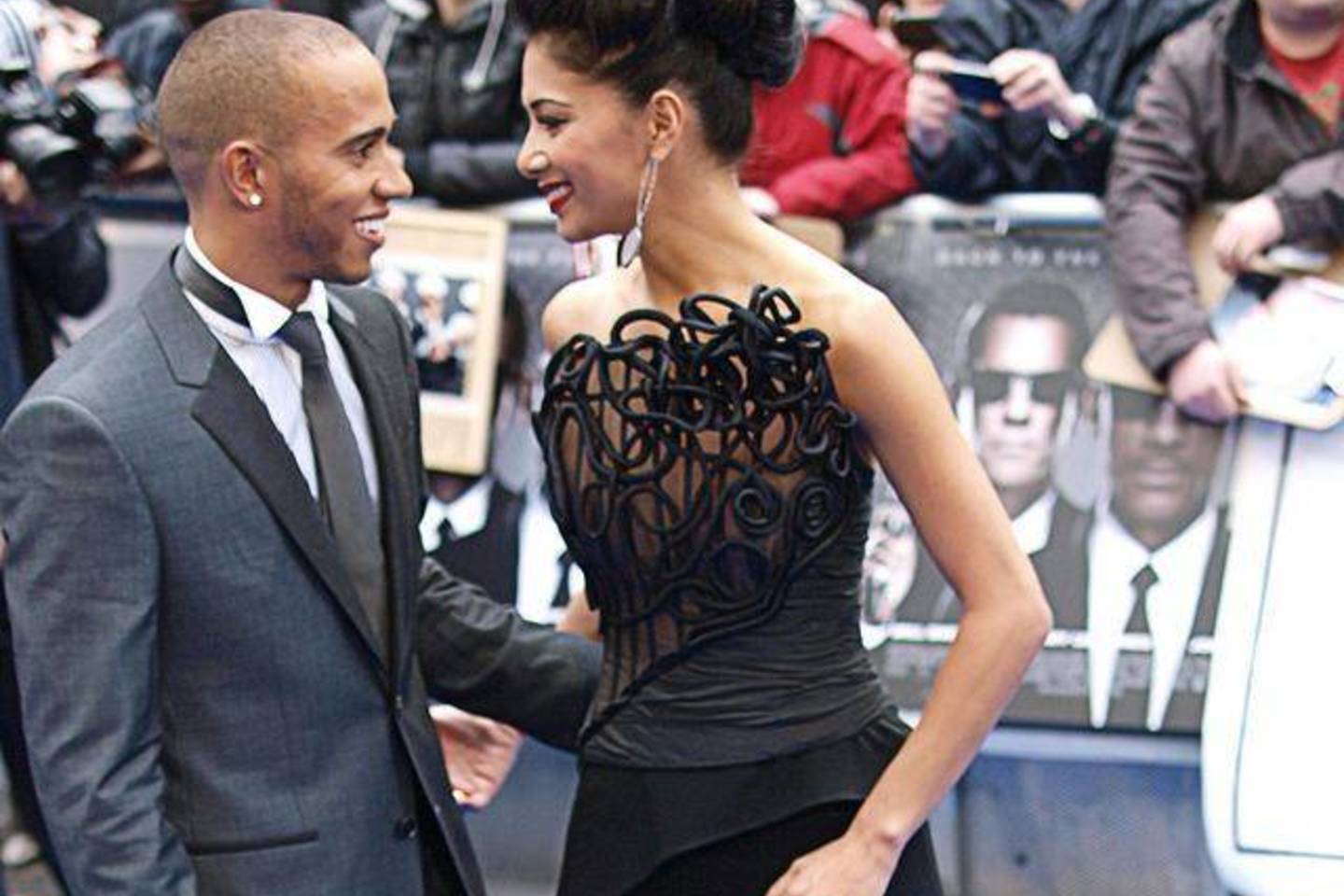Lewisas Hamiltonas su mylimąja Nicole Scherzinger.