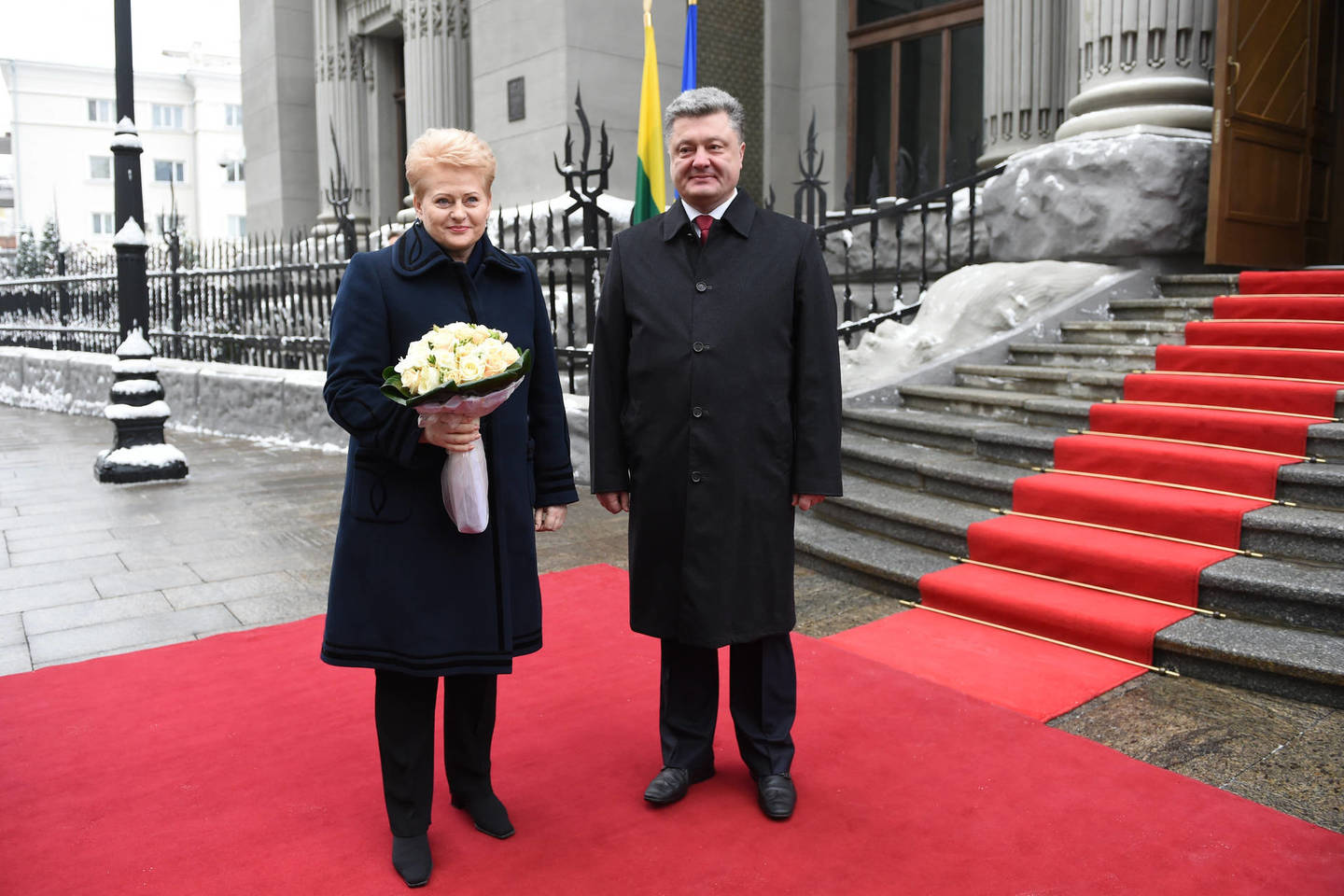 D.Grybauskaitė Kijeve bendravo su Ukrainos prezidentu P.Porošenka.