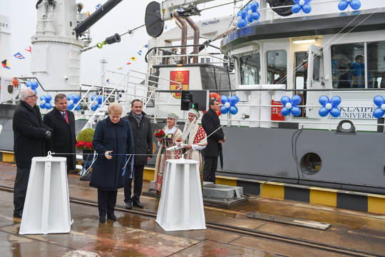 Daliai Grybauskaitei uostamiestyje teko krikštamotės vaidmuo