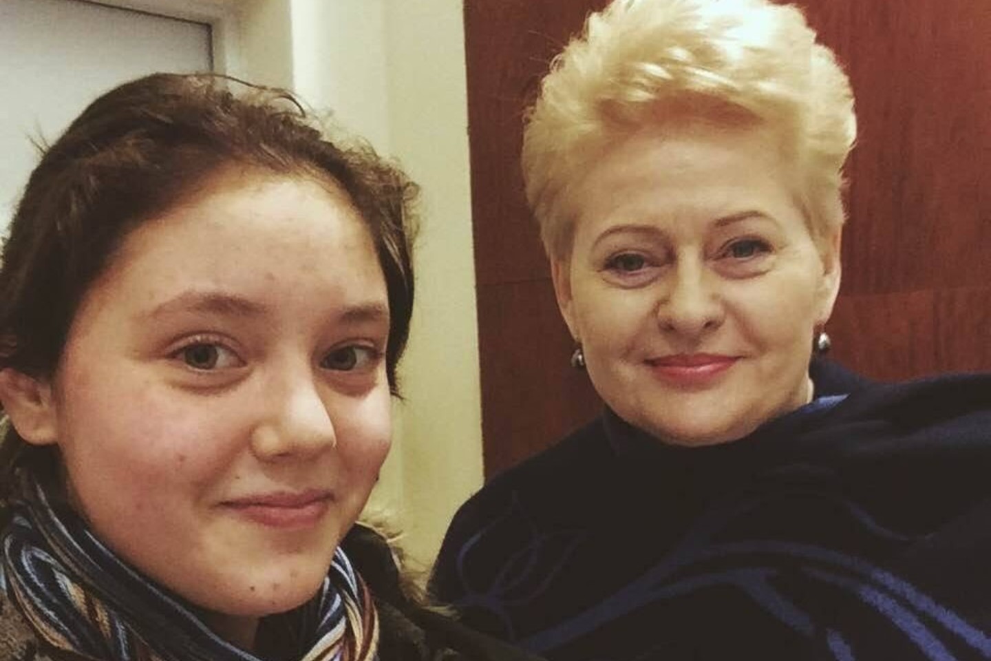 Ugnei trečiadienį pavyko nusifotografuoti su prezidente D.Grybauskaite.