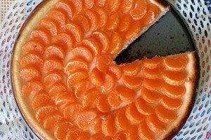 Oranžinis skanėstas – varškės pyragas su mandarinais