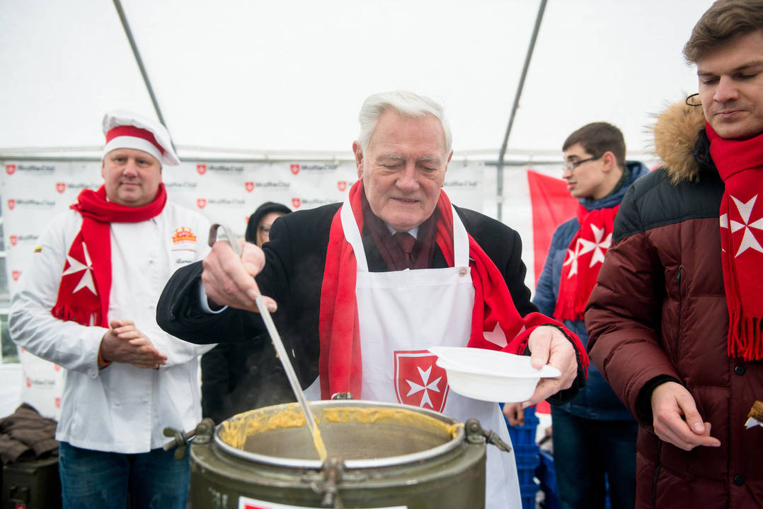 Ketvirtadienį Vilniuje vyko labdaringas renginys „Maltiečių sriuba“.<br>J.Stacevičiaus nuotr.
