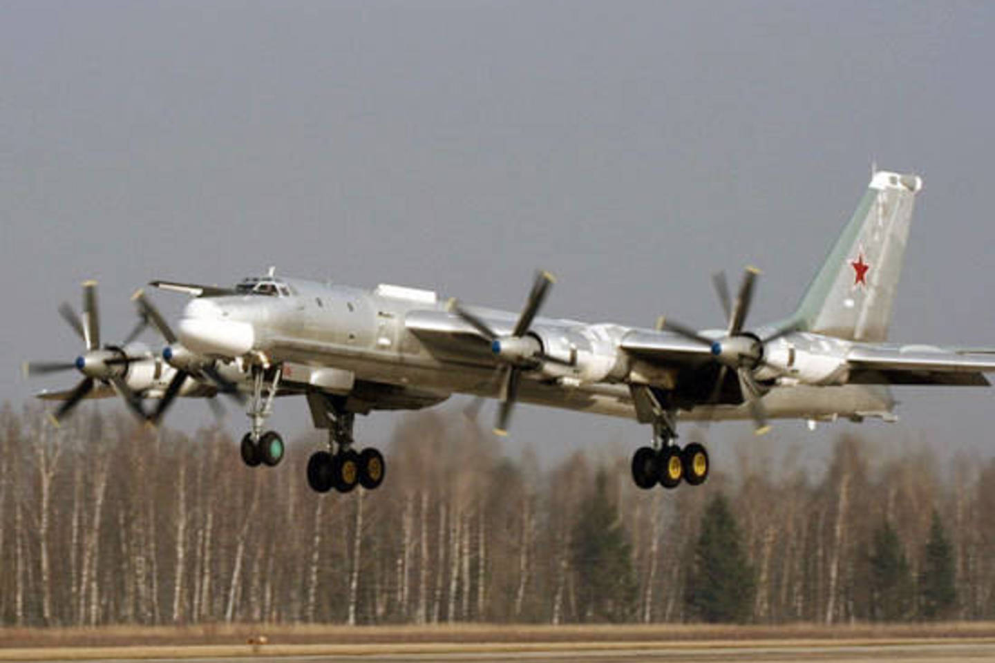 Rusijos strateginis bombonešis Tu-95.