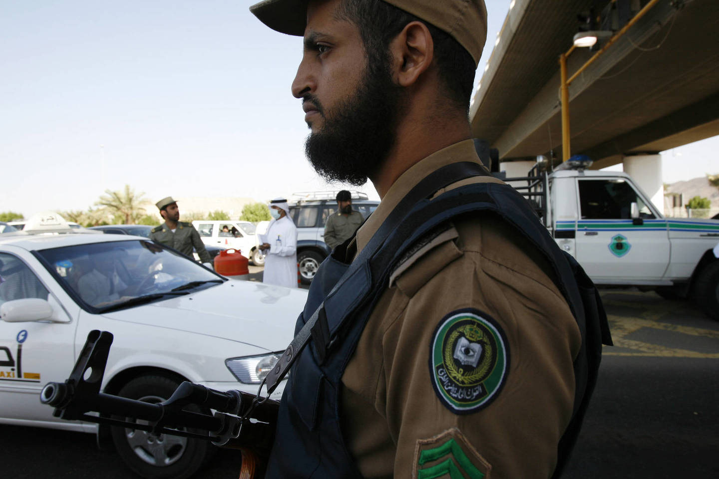 Saudo Arabijos policininkas.