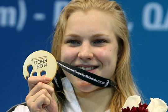 R.Meilutytės medaliai Lietuvai pasaulio čempionate lėmė 16 vietą