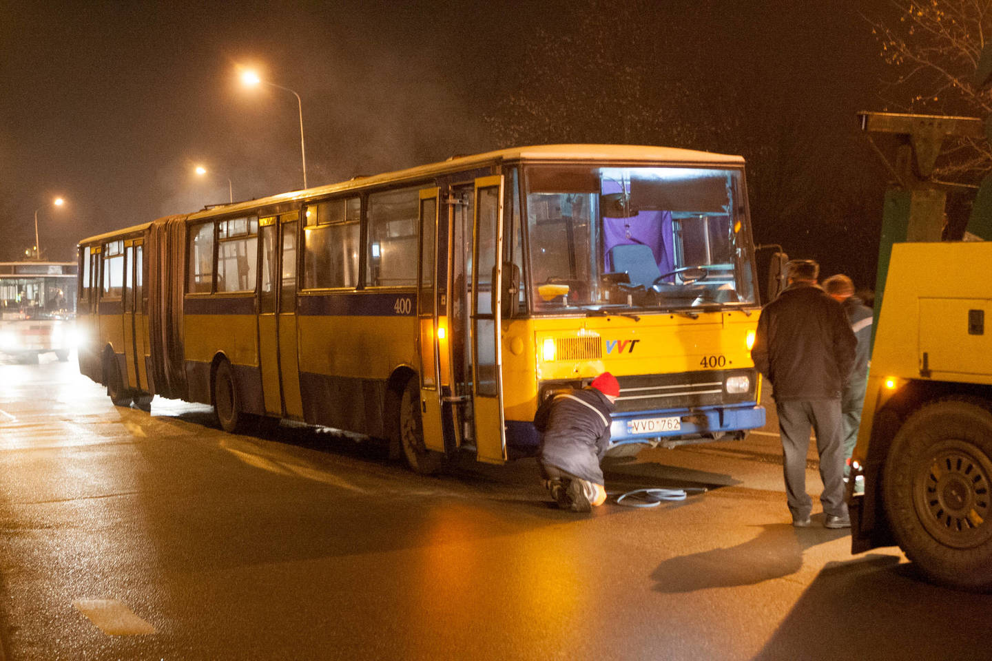 Iš autobuso Gelvonų g. ir Ozo g. sankryžoje Vilniuje keleiviai buvo skubiai išleisti.