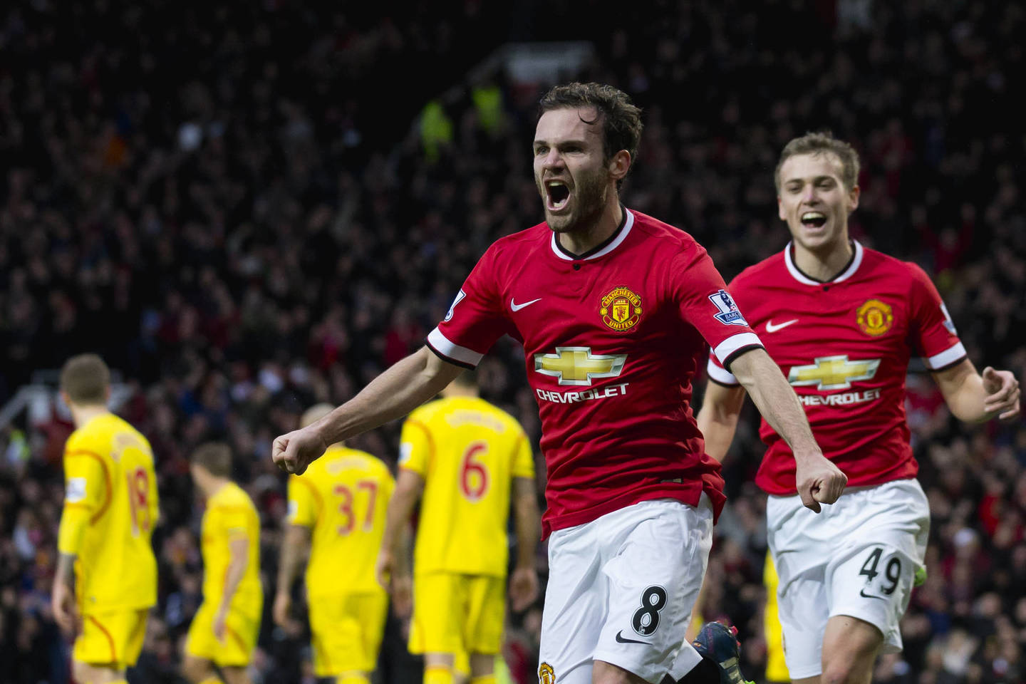„Manchester United“ – „Liverpool“ mačo akimirka.