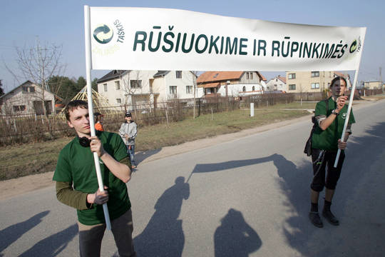 Šiaulių regiono mokykloms – nemokamos rūšiavimo priemonės