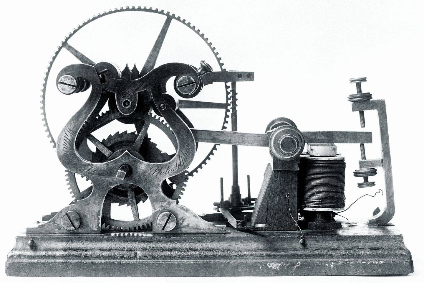 S.Morse's sukonstruotas telegrafo aparatas.<br>Archyvo nuotr.