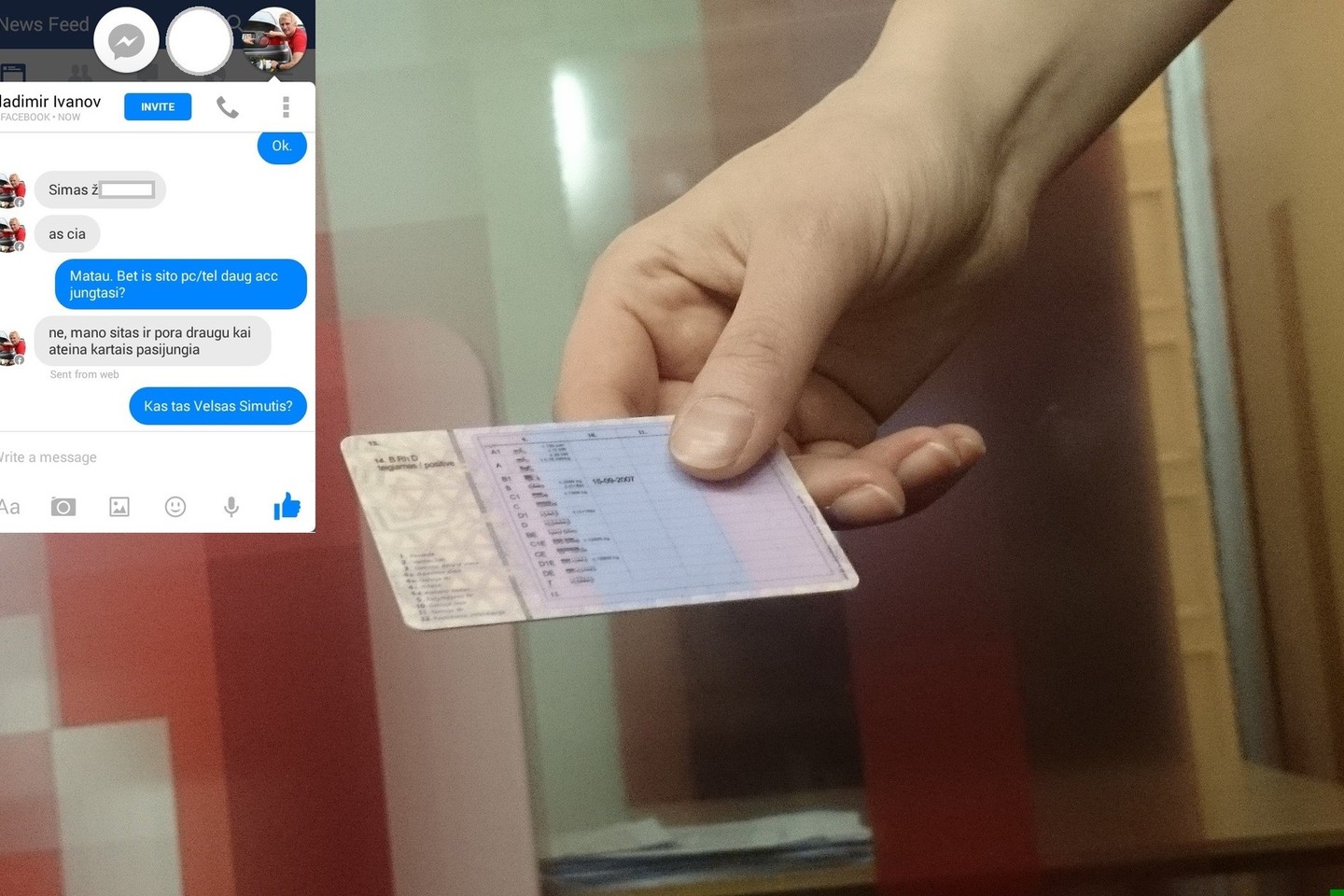Pasivadinęs V.Ivanovo vardu vaikinas internete siūlo pirkti teisę vairuoti.