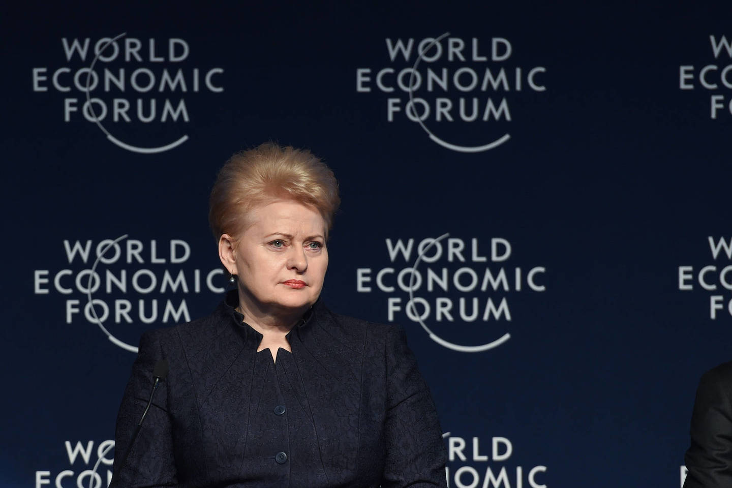 Davose D.Grybauskaitė sakė, kad brangiau už dujas mokama, nes Rusija „Gazprom“ naudoja kaip politinio spaudimo priemonę.<br>R.Dačkaus (president.lt) nuotr.